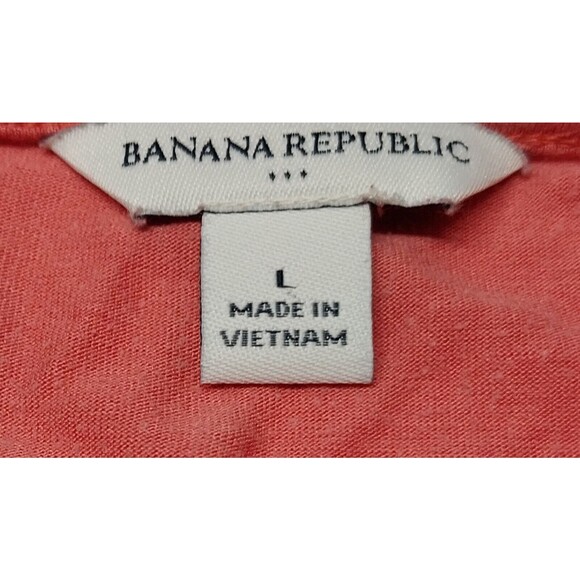 Vintage Banana Republic Women Size Large Ruched Rayon Blend Pastel Rose Tank Top - Picture 3 of 9